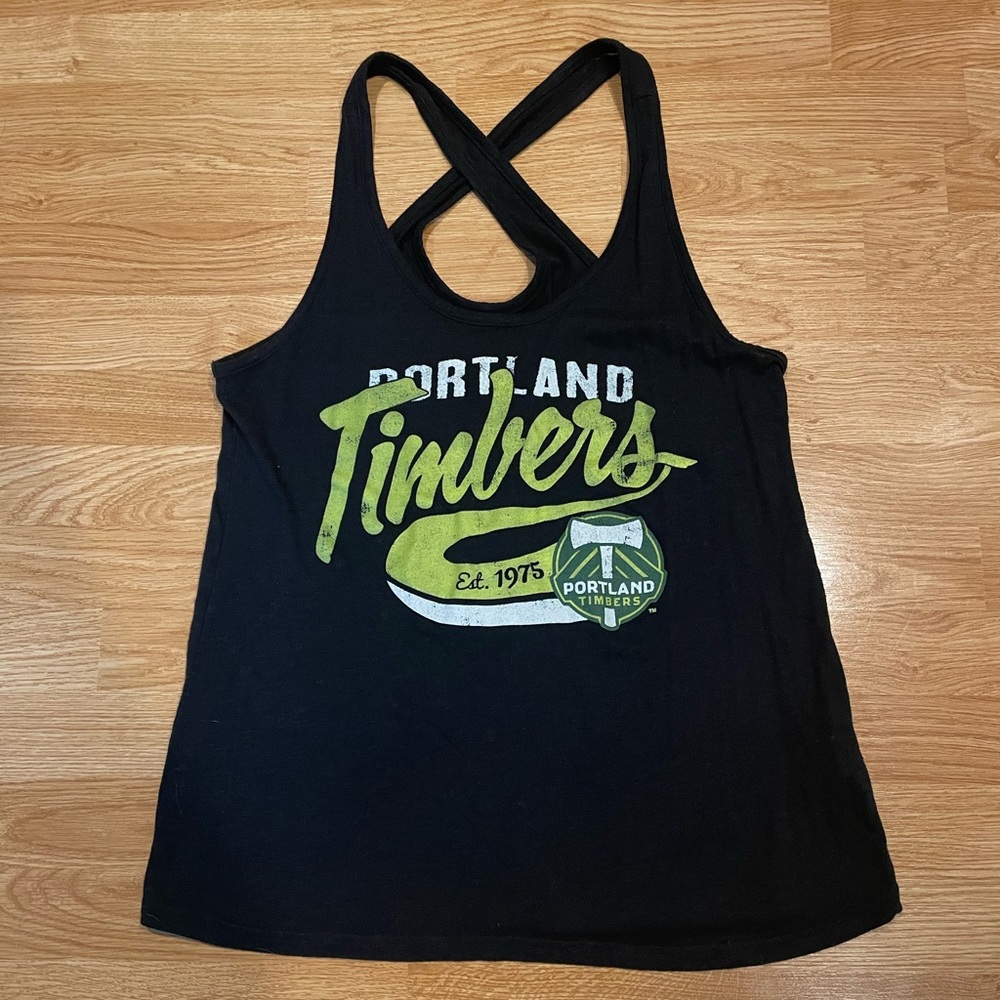 Portland Timbers cross back tank top